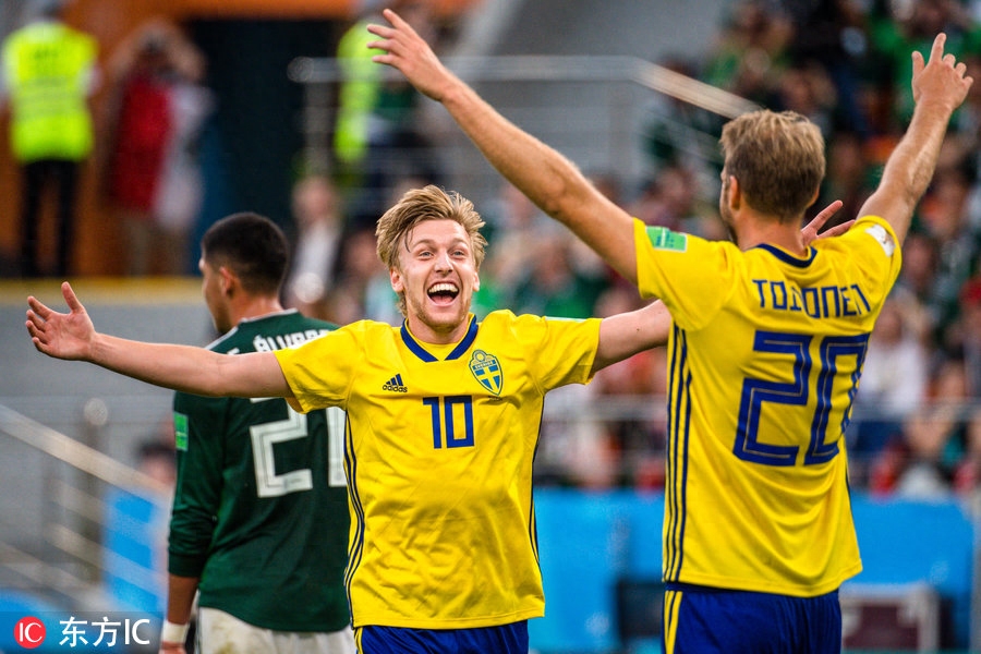 格兰奎斯特点球建功 瑞典3-0墨西哥一同晋级16强