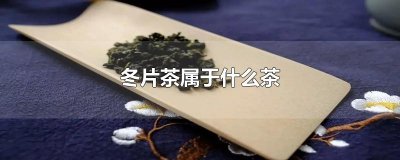 ​冬片茶属于什么茶