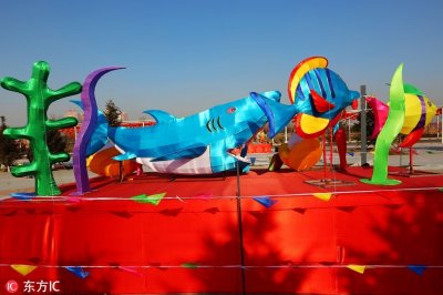 ​沈阳七星公园举行新春灯会 180余组彩灯市民免费观赏