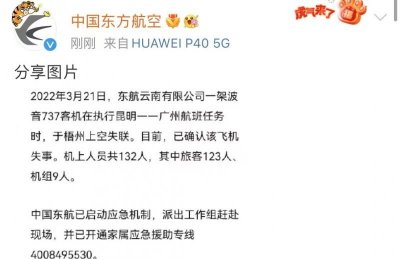 ​东航微博头像变为黑白色 已开通应急援助电话4008495530