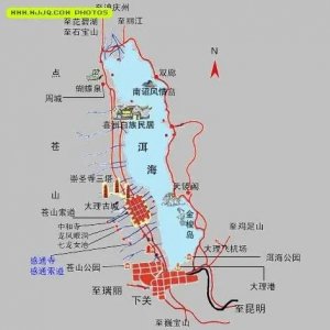 ​云南旅游洱海导游图